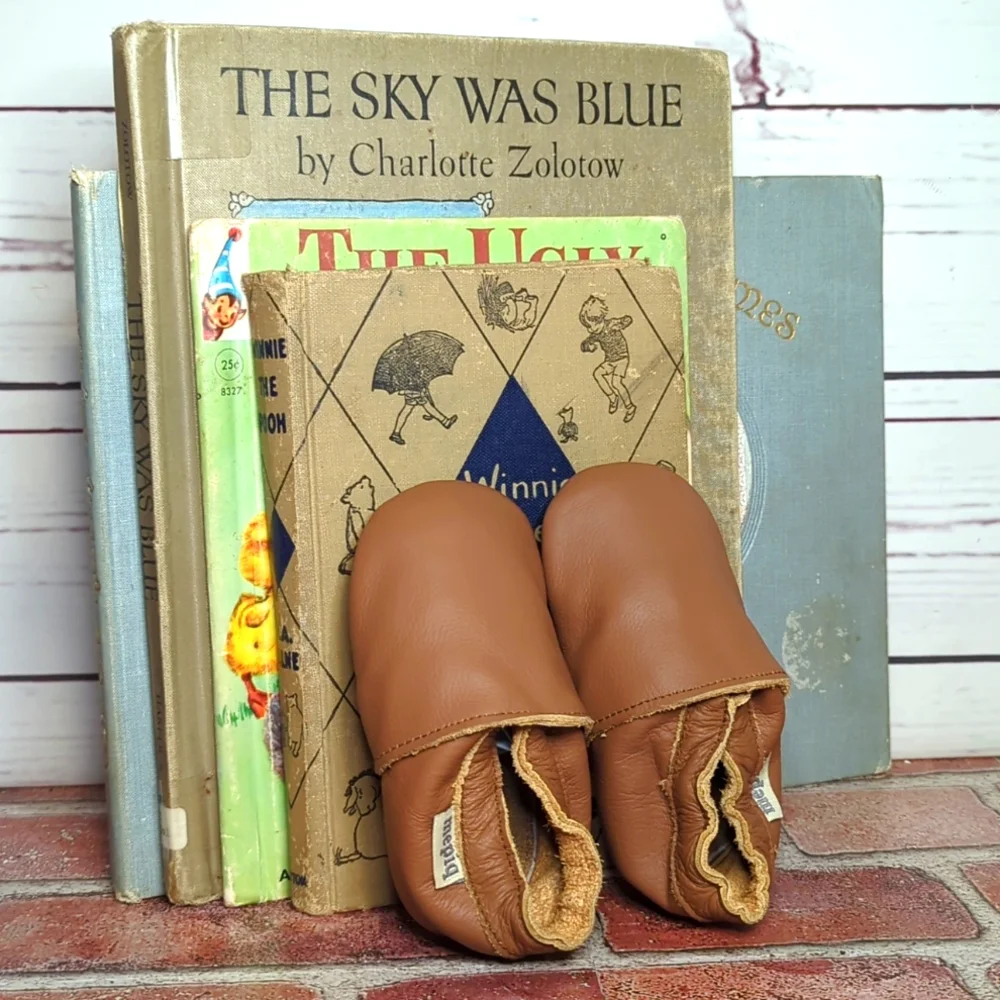Mepiq Brown Leather Baby Walker Shoes 6-12 Mos.